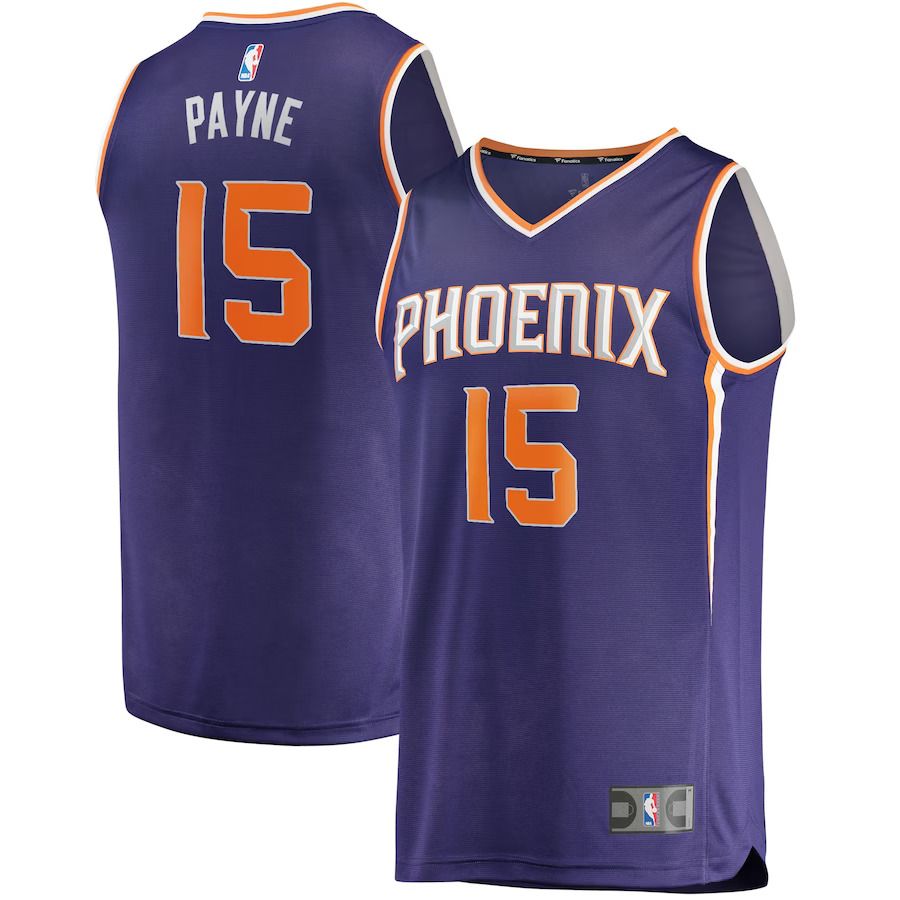 Men Phoenix Suns #15 Cameron Payne Fanatics Branded Purple 2021-22 Fast Break Replica NBA Jersey